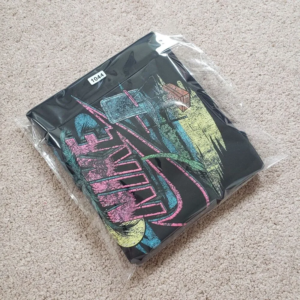 Nike Tropical Paradise Sz Medium Mens Black T-Shirt Rustic Weathered Palm Tree